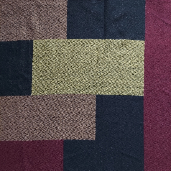 Abstract Color Block Wrap Cape Pashmina Blanket Scarf - Picture 9 of 11